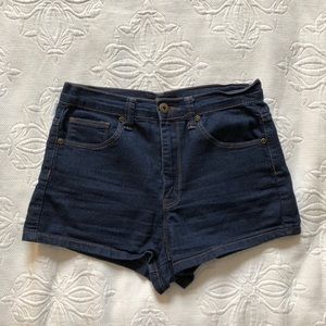 High waist jean shorts